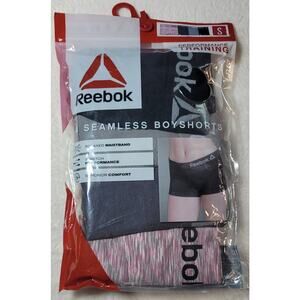 Reebok 4 Pk Seamless Boyshort Performance Training Women Underwear Stretch Sz S